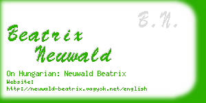 beatrix neuwald business card